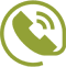 A green phone icon with an arrow in the middle.